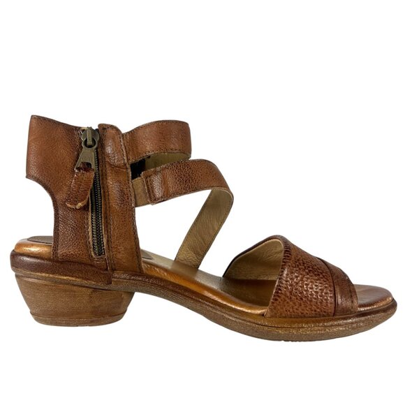Miz Mooz Coolidge Heeled Leather Sandasl in Brandy Brown Size US 6 ½ or 7 EU 37 - Picture 9 of 12